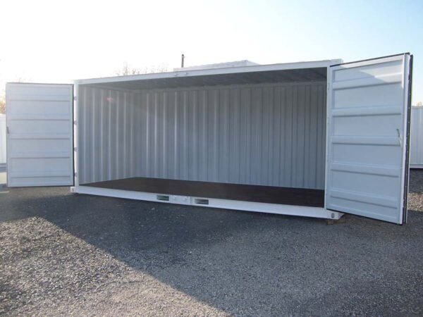 Container de stockage 20 pieds Open Side – Blanc