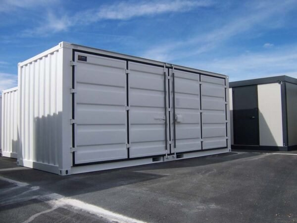 Container de stockage 20 pieds Open Side – Blanc